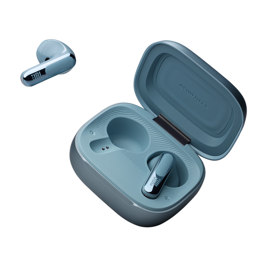 JBL Live Flex 3 - Blue - True wireless noise-cancelling open-stick earbuds - Detailshot 7